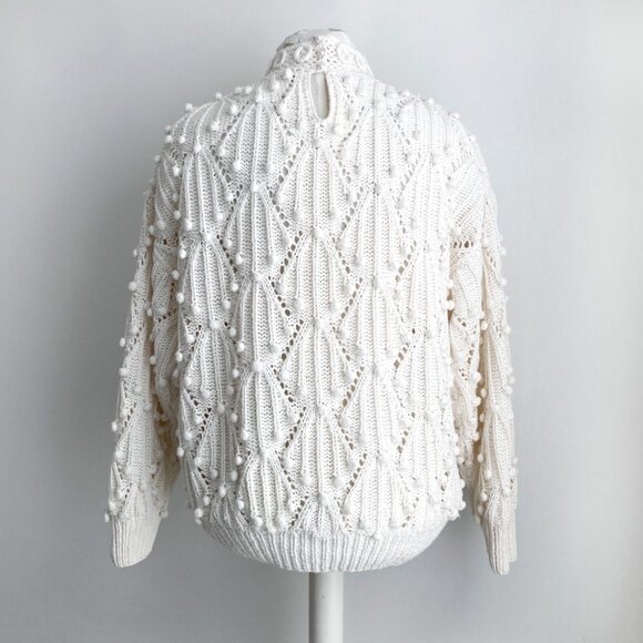 Vintage Bobbled Cotton Sweater by Design Zone Two 1989 - Picture 3 of 11